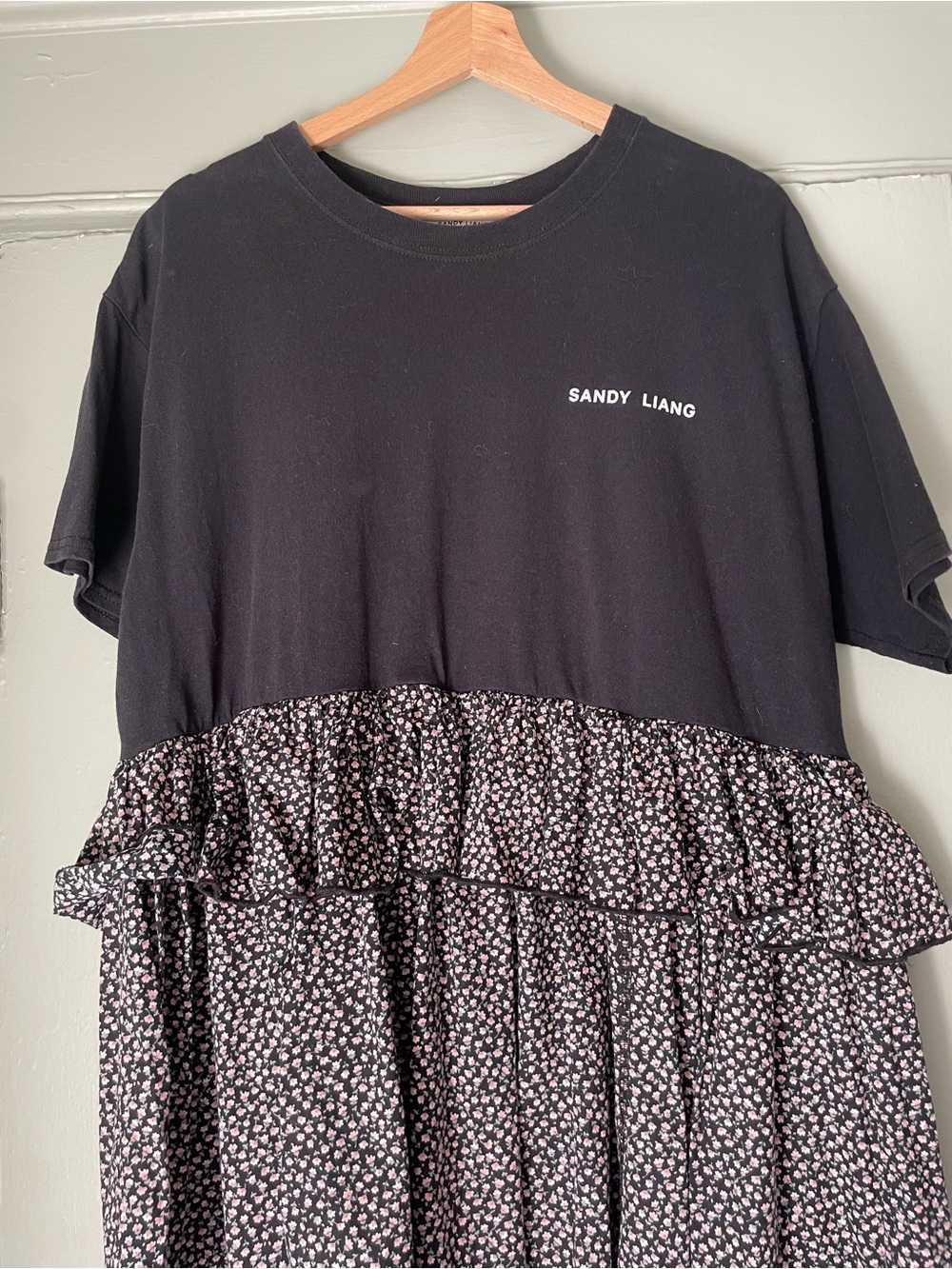Sandy Liang cotton dress asymmetrical